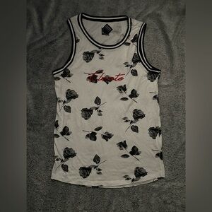 White ‘Elevate’ Rose Covered Tank